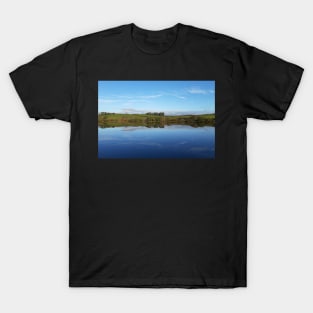 Trees and Blue Sky Reflections in Water T-Shirt